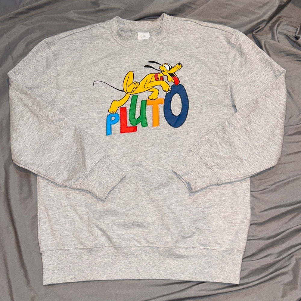 Disney Pluto gray crew neck.